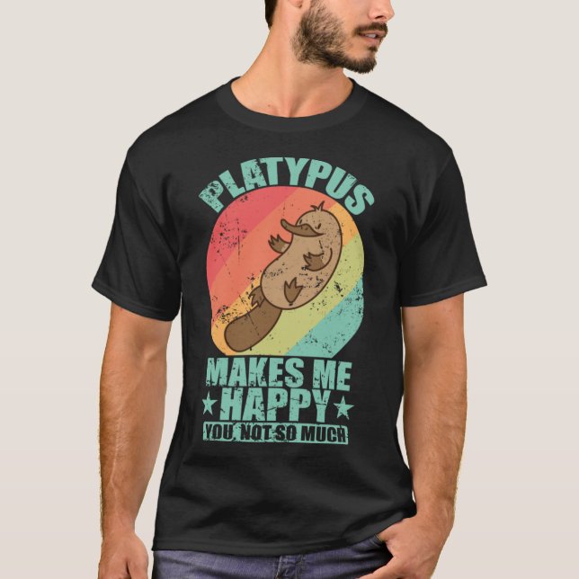 Camiseta Platypus Me hace feliz no tanto (Anverso)