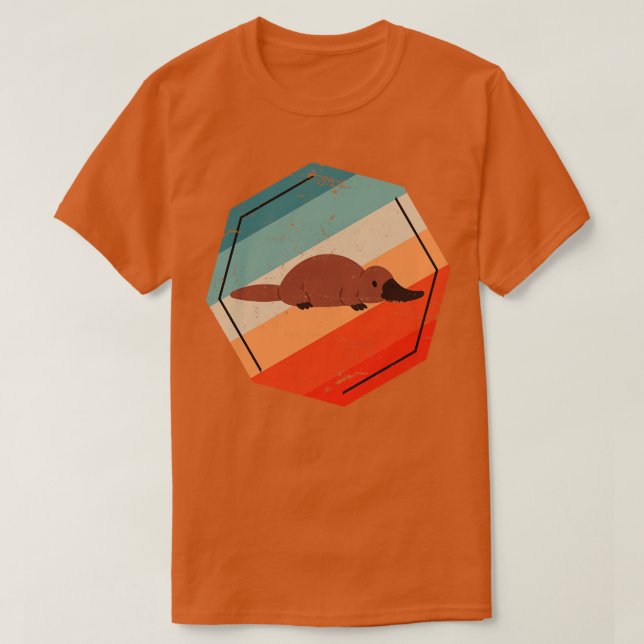 Camiseta Platypus retro cute (Diseño del anverso)