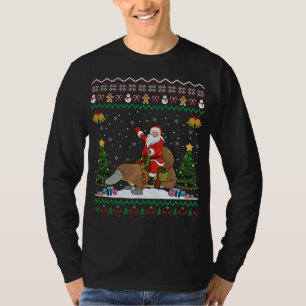 Camiseta Platypus Ugly Xmas Gift Santa Riding Platypus Chri