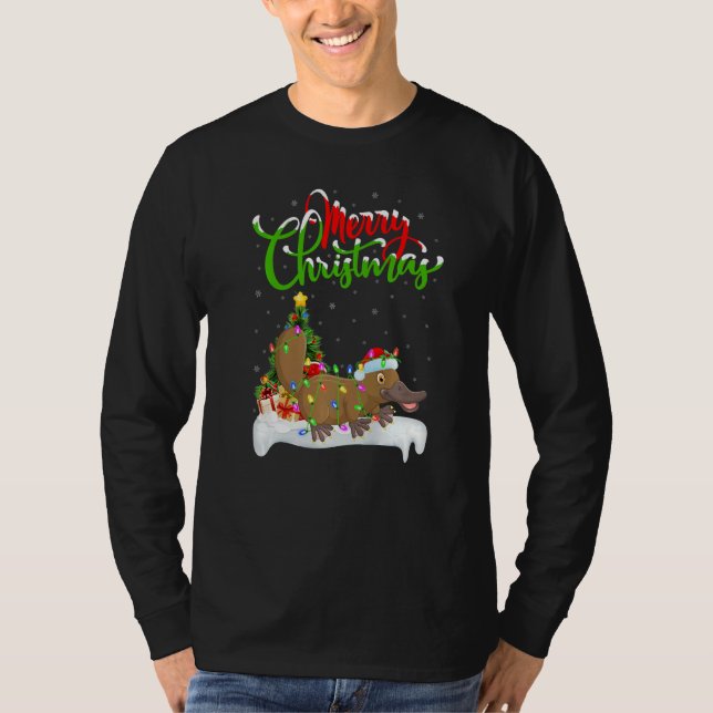 Camiseta Platypus  Xmas Decorations Santa Platypus Christma (Anverso)
