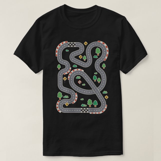 Camiseta Play Cars on Daddys Back pista de carreras back ma (Diseño del anverso)