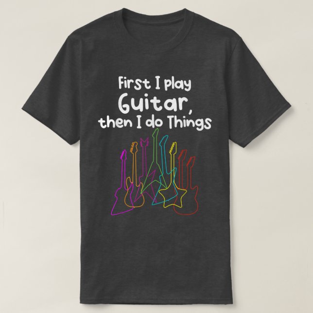 Camiseta Play Guitar and do Things  (Diseño del anverso)
