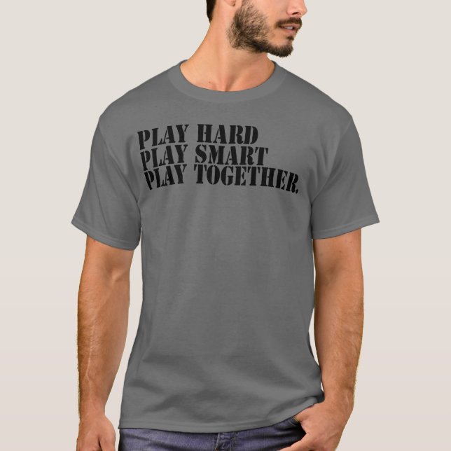 Camiseta Play hard play smart play together boy (Anverso)