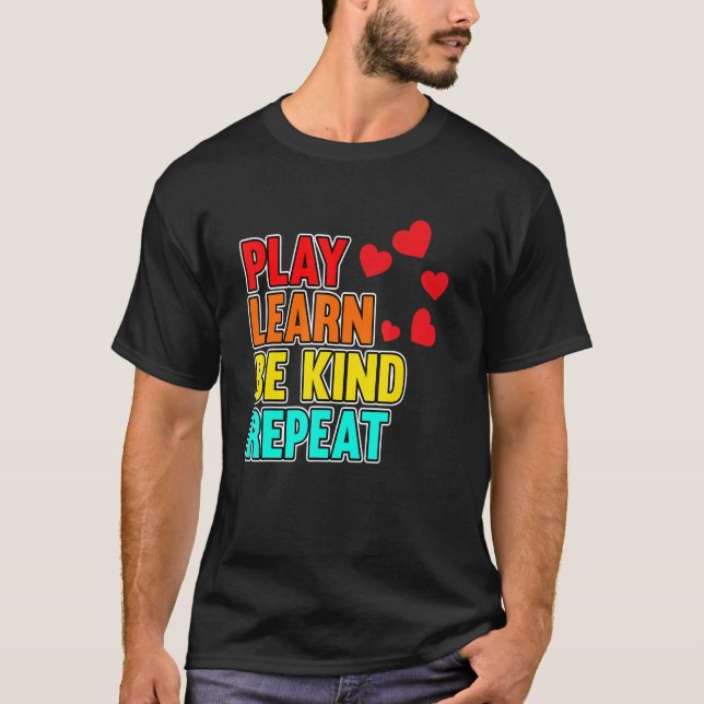 Camiseta Play Learn Be Kind Mental Health Awareness Green G (Anverso)