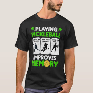 Camiseta Play Pickleball Mejora la memoria Paddleball Mens 