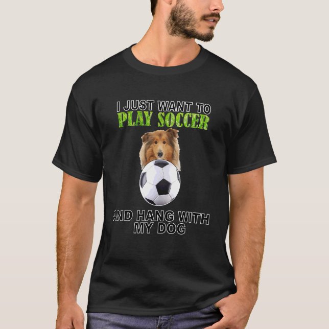 Camiseta Play Soccer Hang W Dog Collie (Anverso)