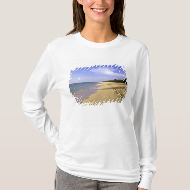 Camiseta playa Baie Longue Long Bay, St. Martin, (Anverso)