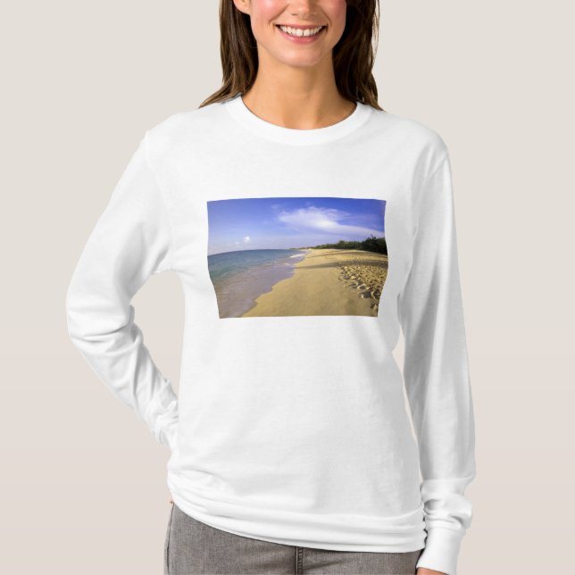 Camiseta playa Baie Longue Long Bay, St. Martin, (Anverso)