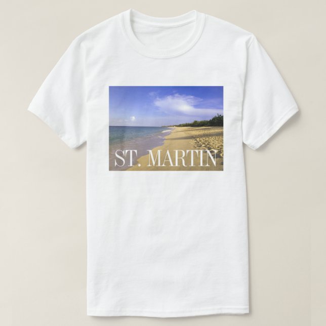 Camiseta Playa Baie Longue, San Martín (Diseño del anverso)