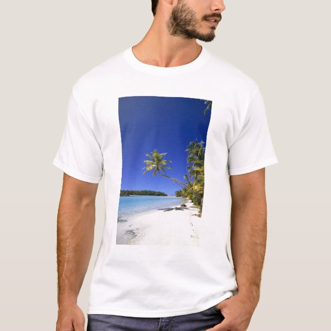 Camiseta Playa bordeada de palmeras Islas Cook (Anverso)