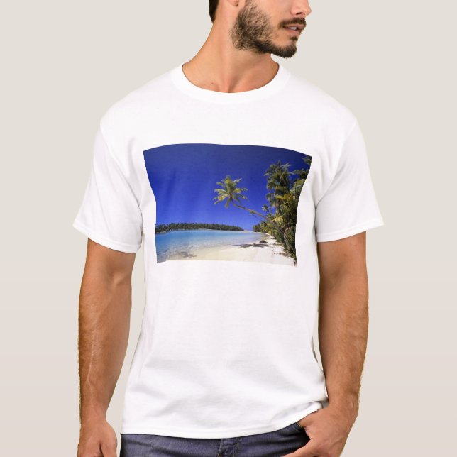 Camiseta Playa bordeada de palmeras Islas Cook 5 (Anverso)