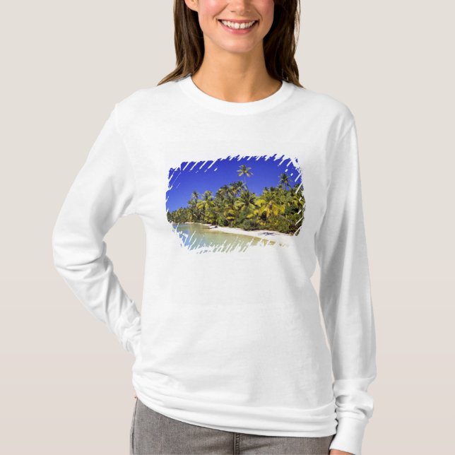 Camiseta Playa bordeada de palmeras Islas Cook 6 (Anverso)