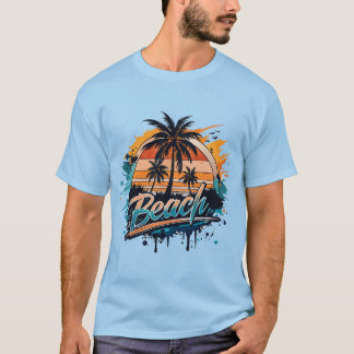 Camiseta “Playa” Brillo Salpicado