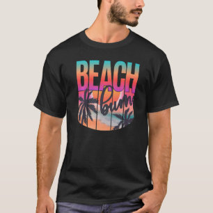Camiseta Playa Bum Sunset Beach Palmeras Para Vaca De Veran