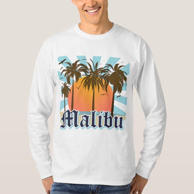 Camiseta Playa California CA de Malibu (Anverso)