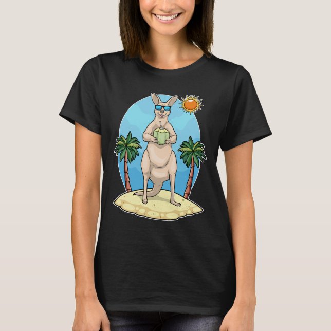 Camiseta Playa Canguro Verano Coco (Anverso)