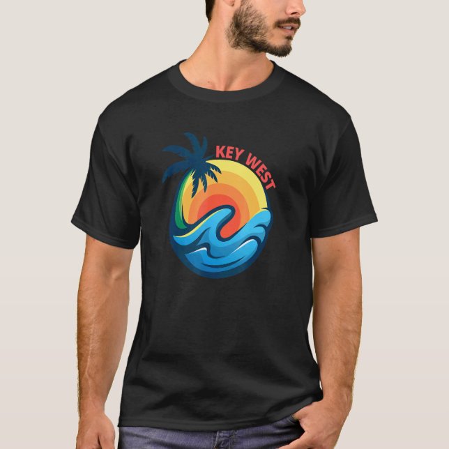 Camiseta Playa clave para viajes de vacaciones al oeste de  (Anverso)