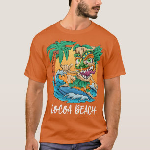 Camiseta Playa Cocoa Florida Palm Tree Surfing Beach Vacati