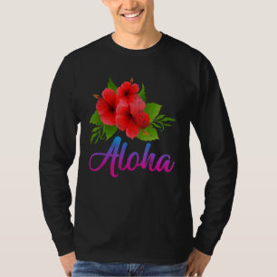 Camiseta Playa Cute Hibiscus Flower Hawaii Aloha
