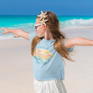 Camiseta Playa Cute Vintage Waves Sunshine Vacaciones Niños