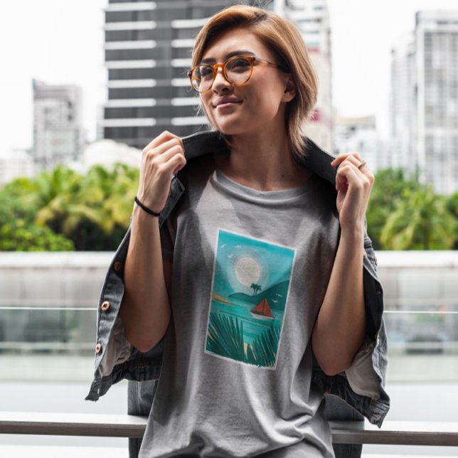 Camiseta Playa de acuarela (Subido por el creador)