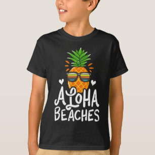 Camiseta Playa de Aloha de Piña Vacuna Sungles Arcoiris G