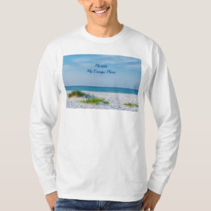 Camiseta Playa de Arena Blanca Costa de Florida Manga Larga