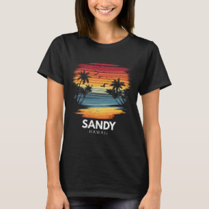 Camiseta Playa de arena Hawái Surfboard Surfing Vintage