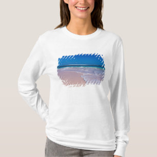 Camiseta Playa de arena rosa en Conch Bay, Cat Island,
