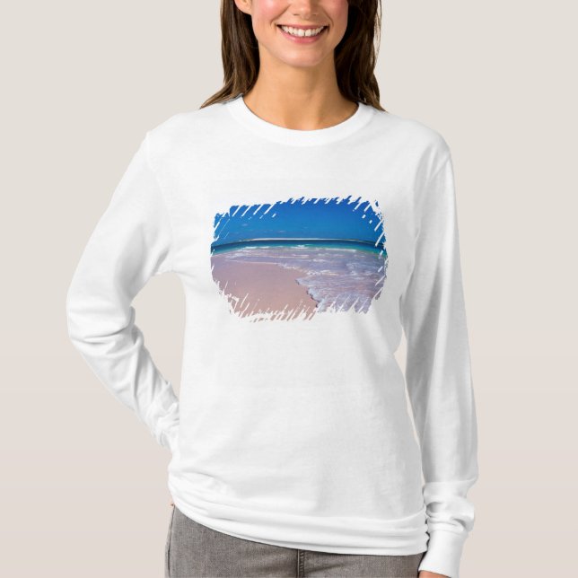 Camiseta Playa de arena rosa en Conch Bay, Cat Island, (Anverso)