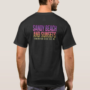 Camiseta Playa de arena y puestas de sol Stonington Deer Is