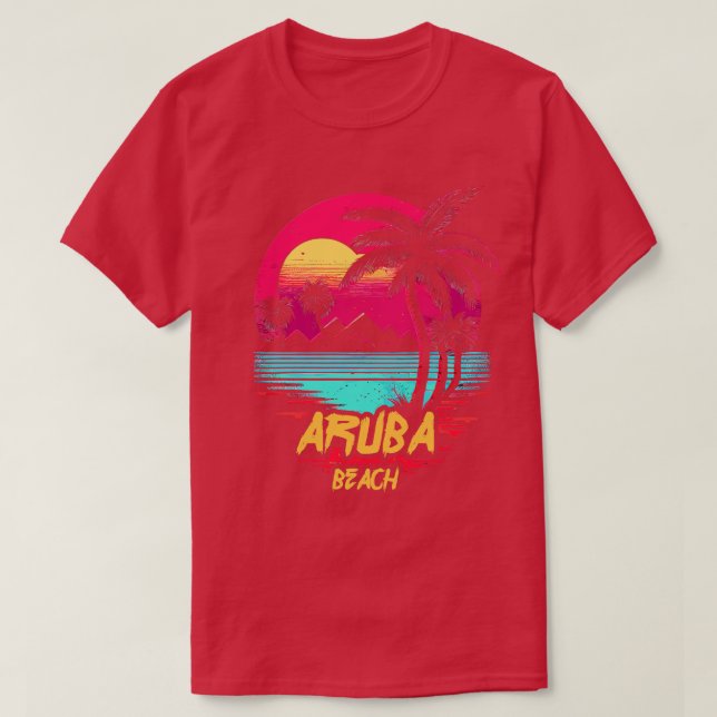 Camiseta Playa de Aruba (Diseño del anverso)