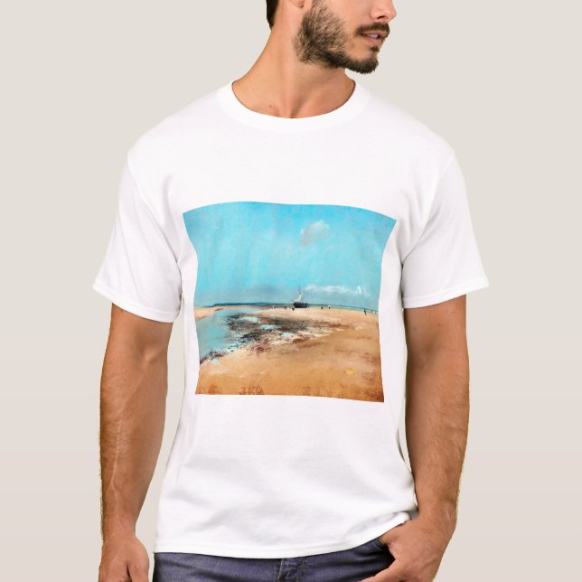 Camiseta Playa de baja marea (boca del río), Edgar Degas (Anverso)