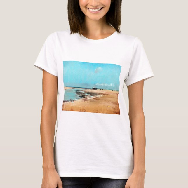 Camiseta Playa de baja marea (boca del río), Edgar Degas (Anverso)
