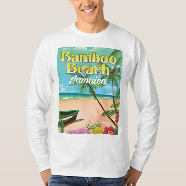 Camiseta Playa de Bambú Jamaica (Anverso)