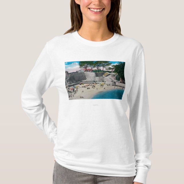 Camiseta Playa de baño en la arboleda pacífica (Anverso)