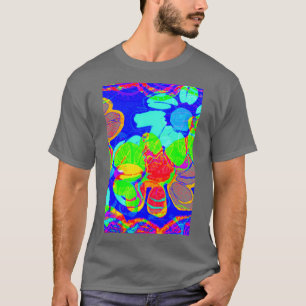 Camiseta Playa de Barcelona y estilo surf colorido trippy n