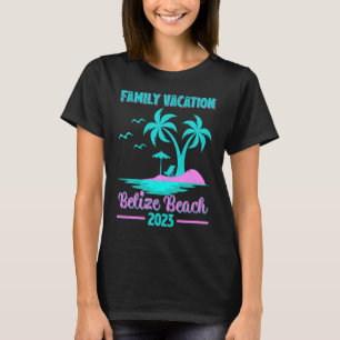 Camiseta Playa de Belice Palm Tree 2023 para familias