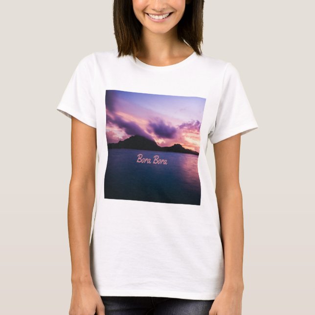 Camiseta Playa de Bora Bora Suset Island (Anverso)