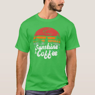 Camiseta Playa de café y sol divertido retro vintage años 7