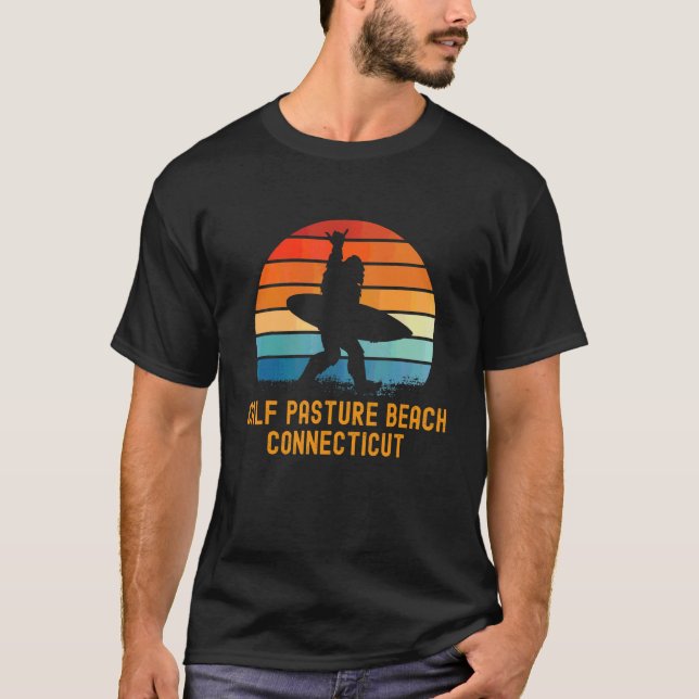 Camiseta Playa de Calf Pasture Connecticut Sasquatch Souven (Anverso)