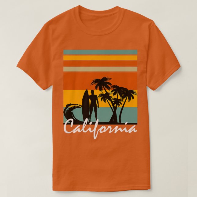 Camiseta Playa de California, representando el estilo de Ca (Diseño del anverso)