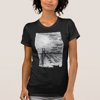 Camiseta Playa de Cancún en blanco y negro