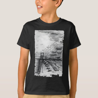 Camiseta Playa de Cancún en blanco y negro