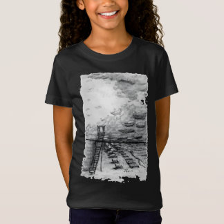 Camiseta Playa de Cancún en blanco y negro