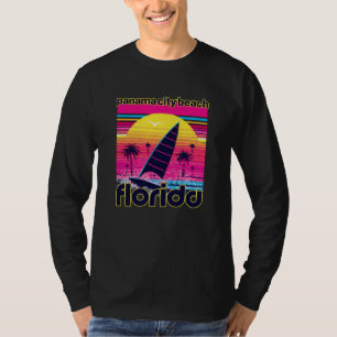 Camiseta Playa de Ciudad de Panamá Retro Estilo 80s Recuerd