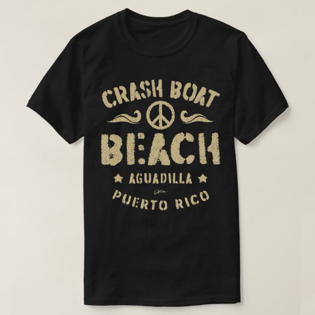 Camiseta Playa de Crash Bote Aguadilla Playa Puerto Rico (Diseño del anverso)