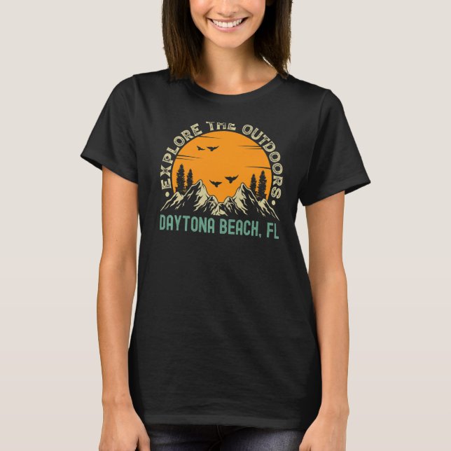 Camiseta Playa De Daytona, Florida - Explore El Embalse Al  (Anverso)