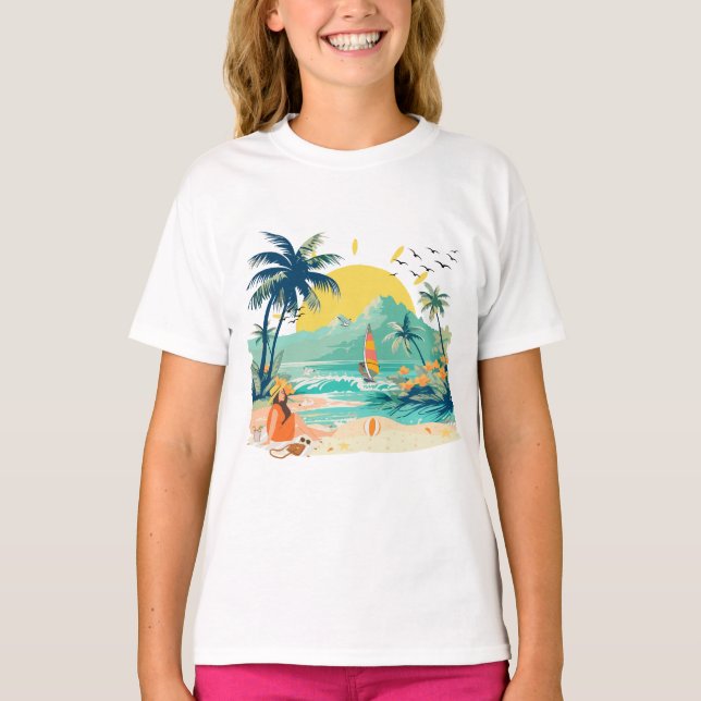 Camiseta Playa de descanso para verano (Anverso)