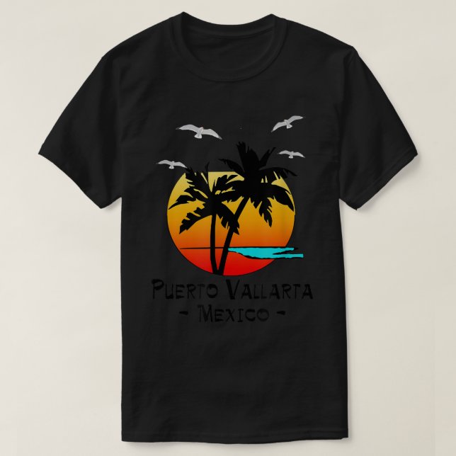 CAMISETA PLAYA DE DESTINO TROPICAL DE PUERTO VALLARTA MÉXIC (Diseño del anverso)